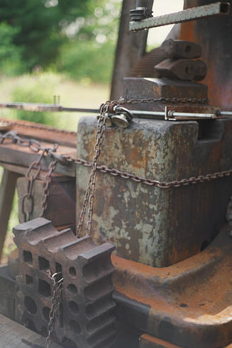 Weight, chain and truck detail