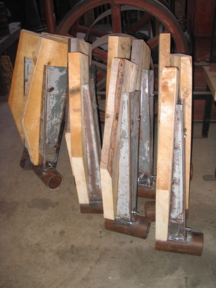 Pile of tread units ready to install