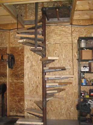 Assembled stair in place